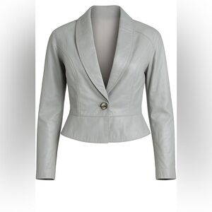 Wilsons Leather Jacket Women's M light gray